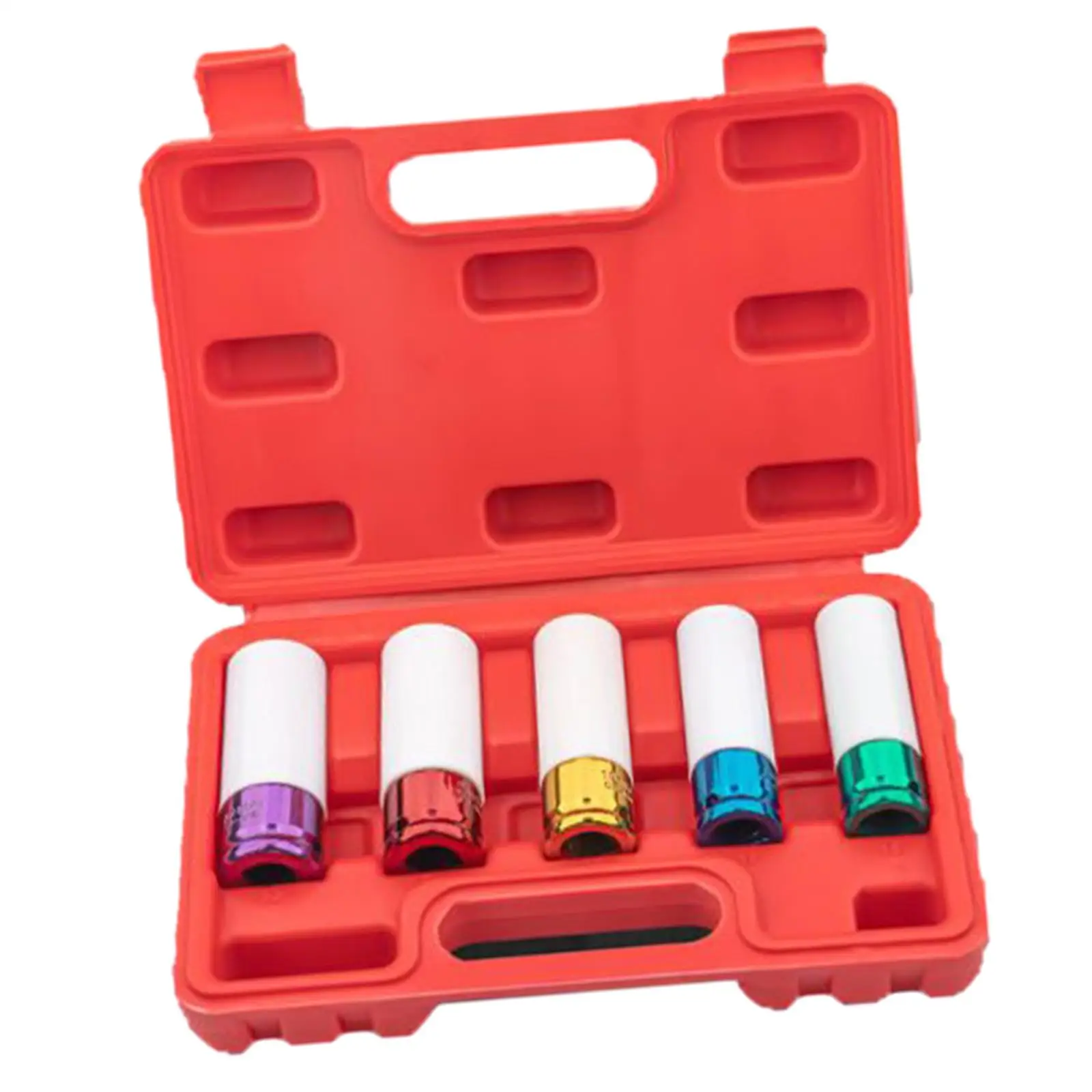 Set di prese a muro sottile Set di strumenti meccanici, strumento per garage per riparazione automatica resistente da 1/2", universale, protezione per dadi per capocorda ruota
