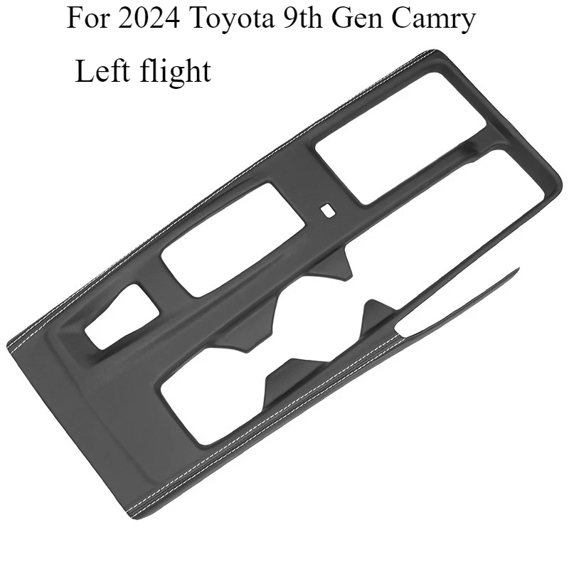 For Toyota 9th Gen Camry 2024 Center Console Trim Upgrade - Genuine Leather Gear Shift Panel Cover with Stitching