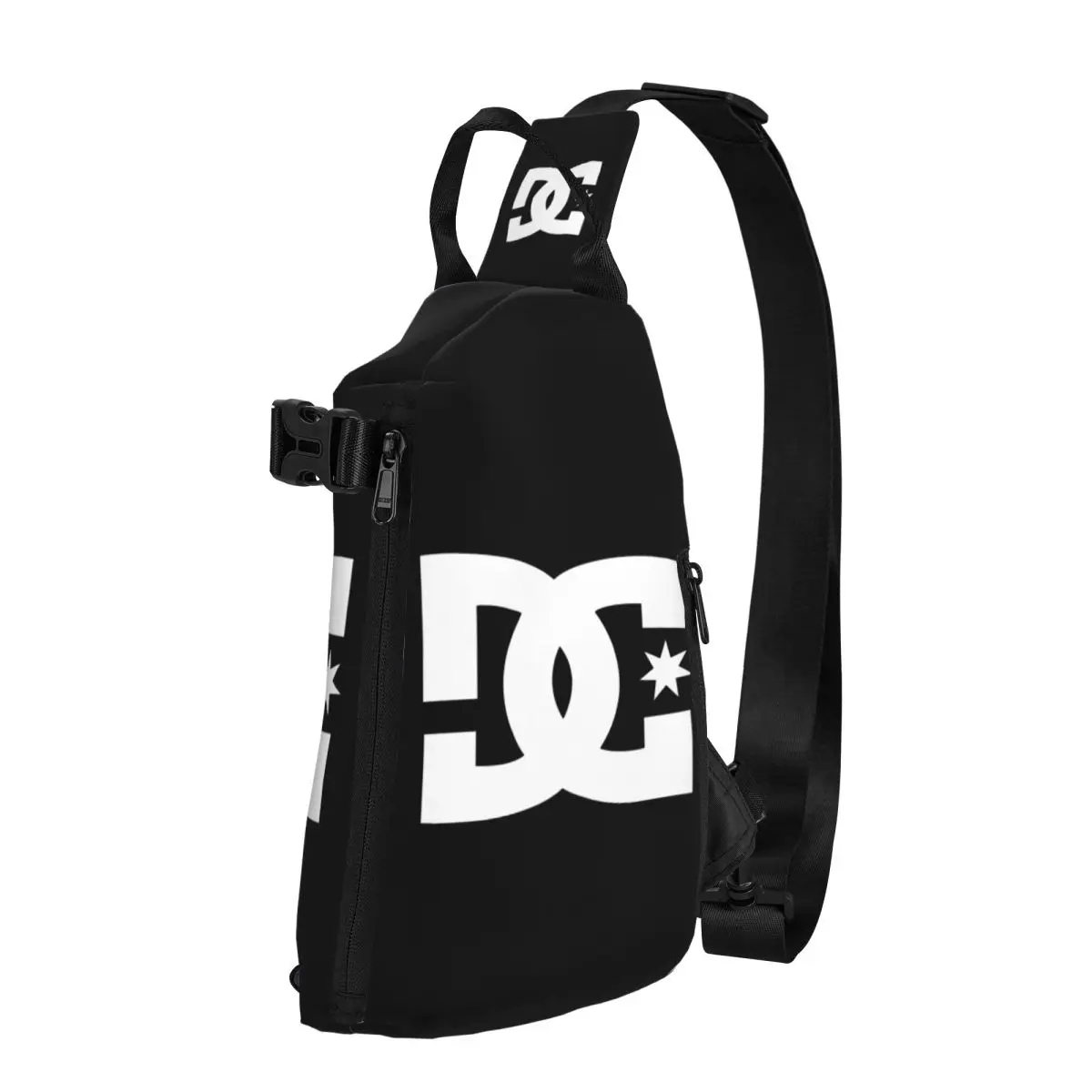 DC Shoe Co Chest Bag Men Sling Crossbody Backpack Chest Bag Traveling Hiking Daypack Shoulder Bag