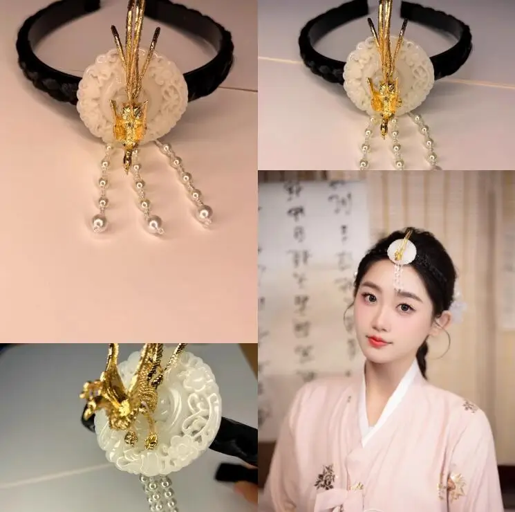 Yanji Yanbian Princess Headwear Hanfu Hair Ornament Korean Bride Palace Phoenix Gold and Silver Hair Hairpin