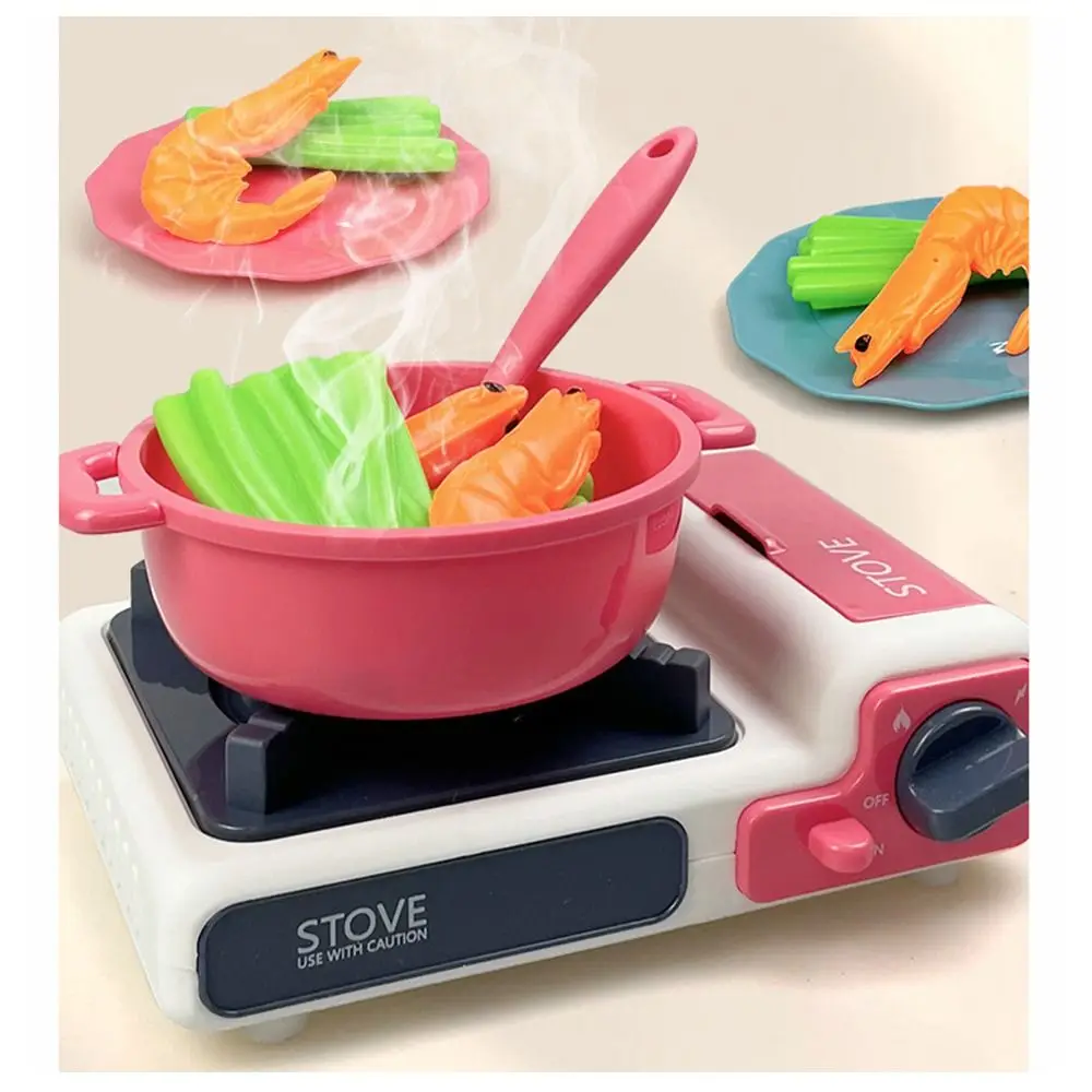 Veelkleurige kinderen koken speelset magnetron gasfornuis speelhuis keuken speelgoed simulatie ontwerp plastic simulatie rijstkoker