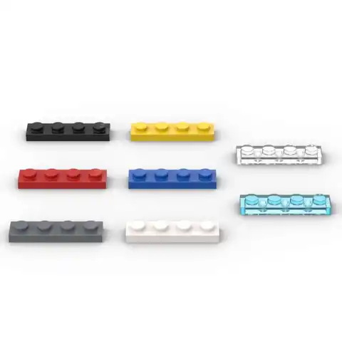 MOC 10PCS 3710 플레이트 1x4 빌딩 블록 키트 하이테크 보드 라이트 패널 벽돌 입자 아이디어 장난감 어린이 생일 아이 선물