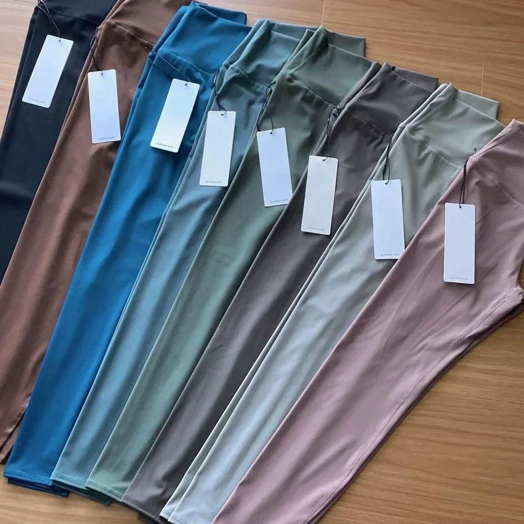 Lo اليوغا المرأة اللياقة البدنية مثير مريحة سلس بلون طماق ملابس رياضية ضيقة 7/8 عالية الخصر الهواء طماق اليوغا السراويل