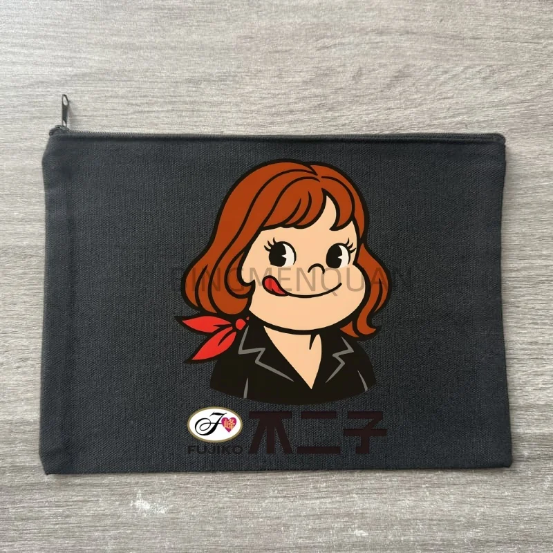 

Mine Fujiko Women Small Canvas Makeup Bag Travel Cosmetic Pouch Toiletry Bag for Women Portable MakeUp