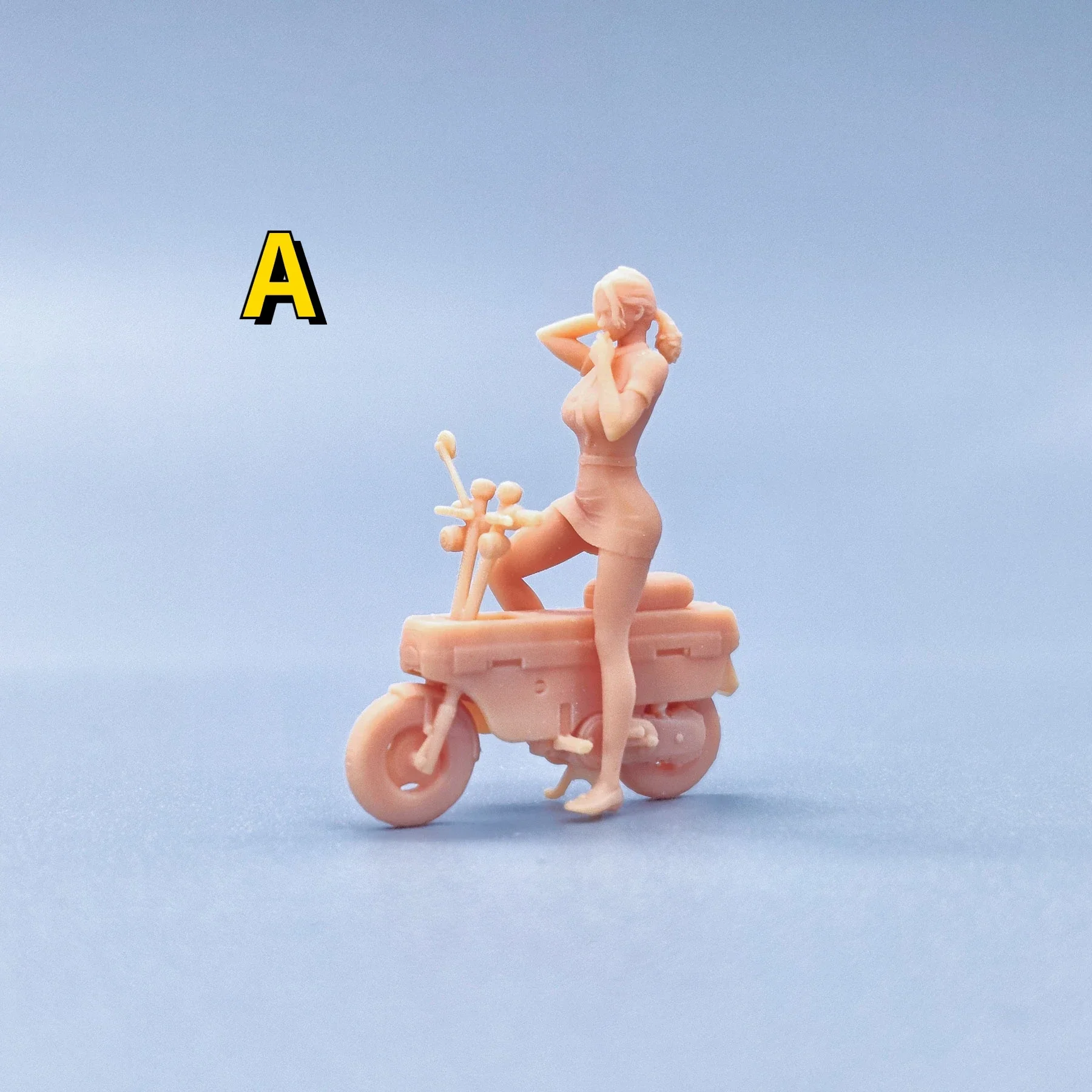 

1/64 1/43 Figurines Scale Model Resin Whistling Policewoman Bench Car Uncolored Miniatures Diorama Hand-painted T820 T821