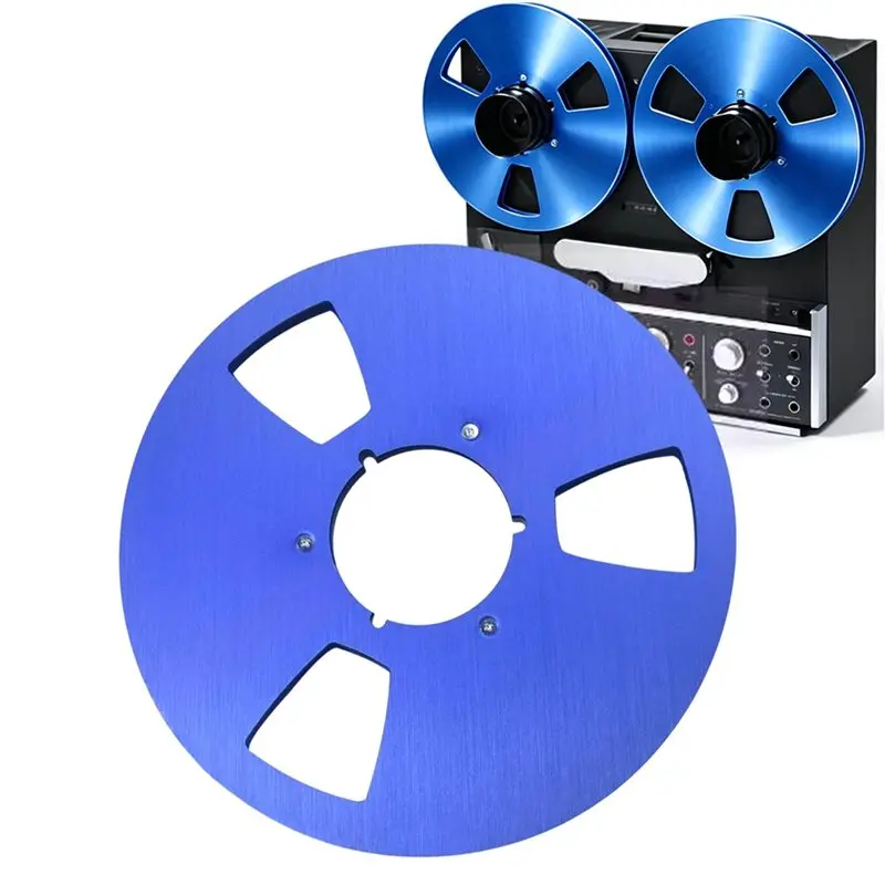 [B24B!】 Sound Tape Takeup Reel 1/4 10.5 Inch Empty Reel 3 Hole Aluminum Alloy Universal Opening Machine Part