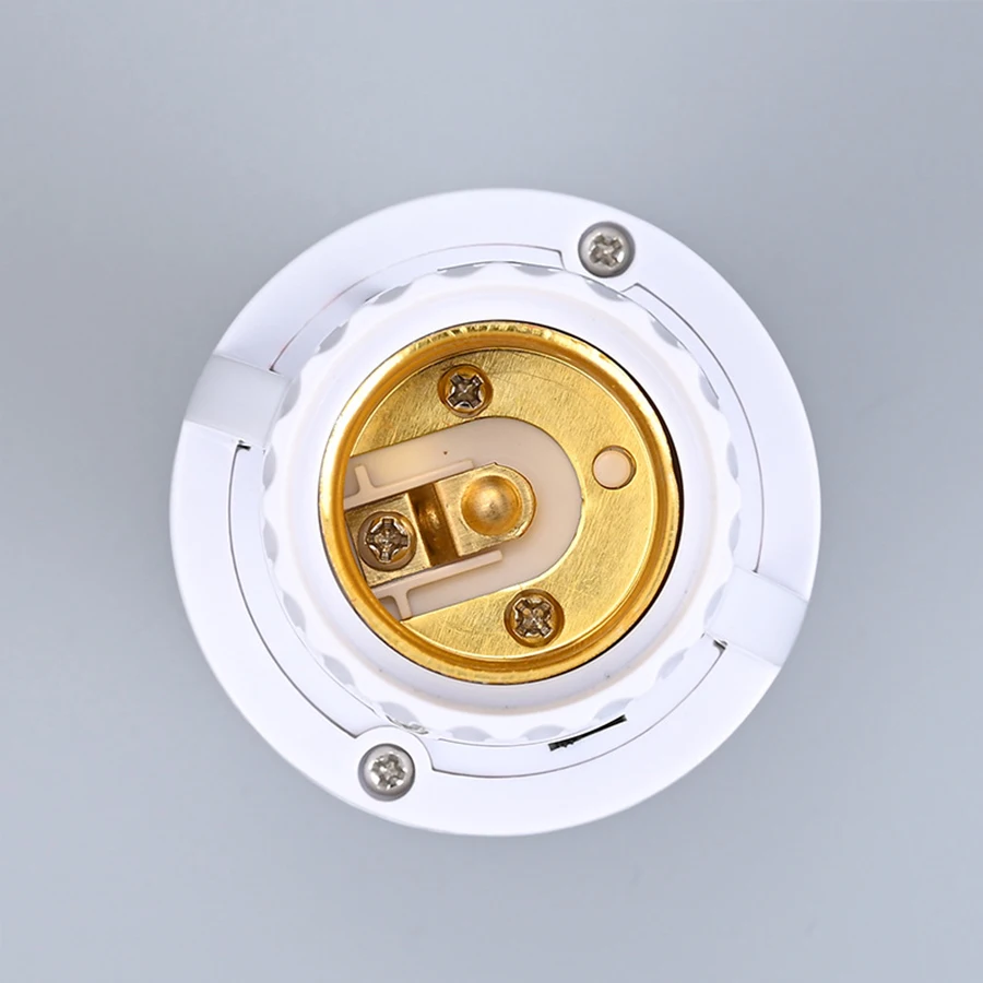 E27 Lamp Head 85-265V Human Body Infrared Sensor Lamp Holder Household Two-Column Lamp White Shell For Aisle Bedroom Living Room