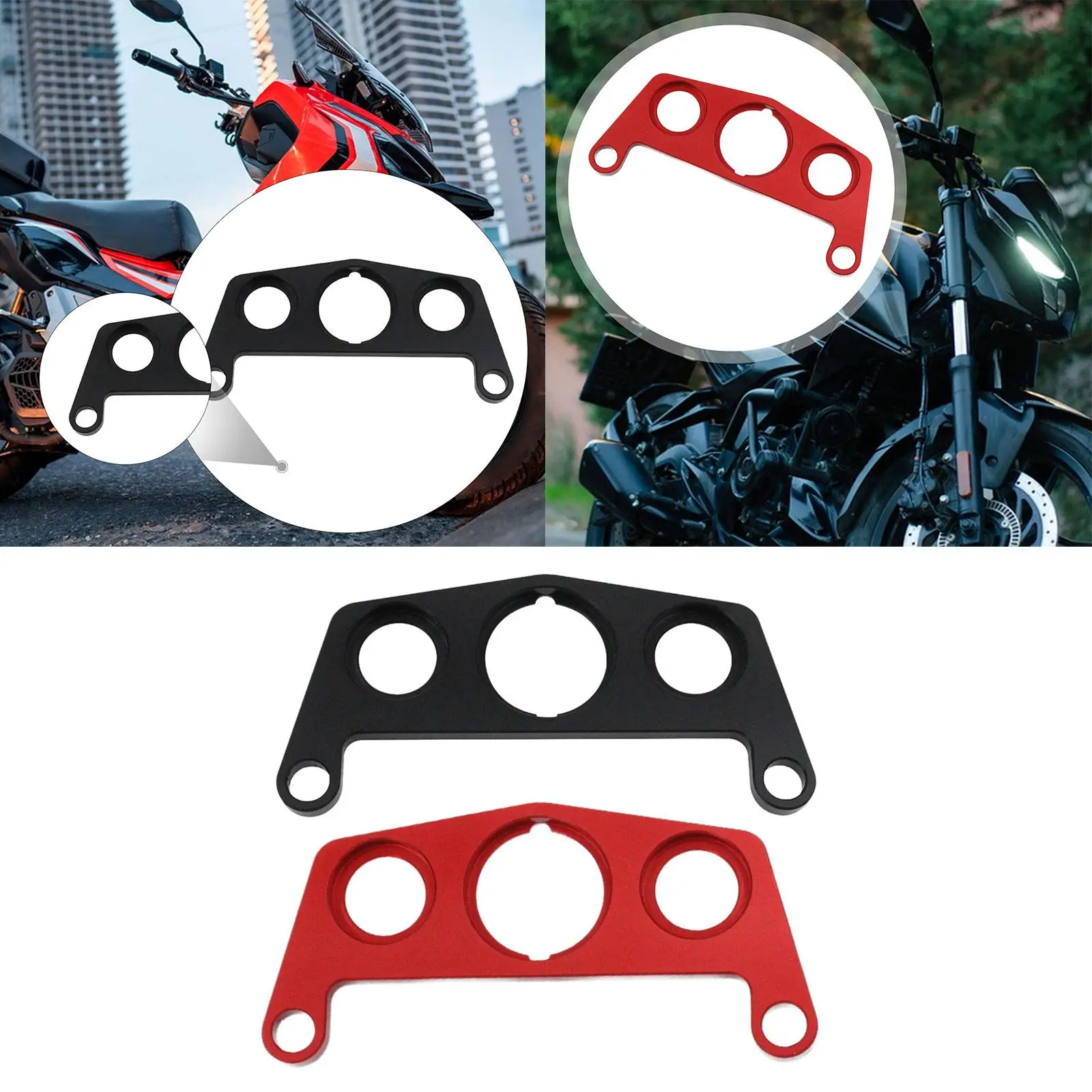 

Key Switch and Indicator Light Mount, High Performance, Aluminum Alloy Handlebar Mount Upper Spare Parts for Honda Motorbike