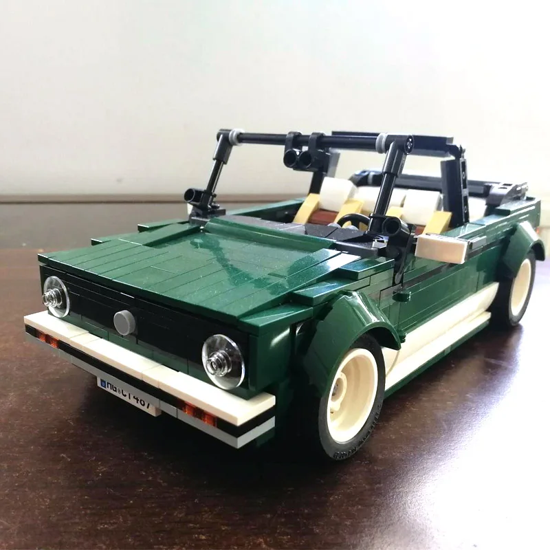 Technical Creative Expert MOC Cars Golf MK1 Cabriolet MOD10242 MINI Cooper MK VII Building Blocks Assemble Bricks Model Toys