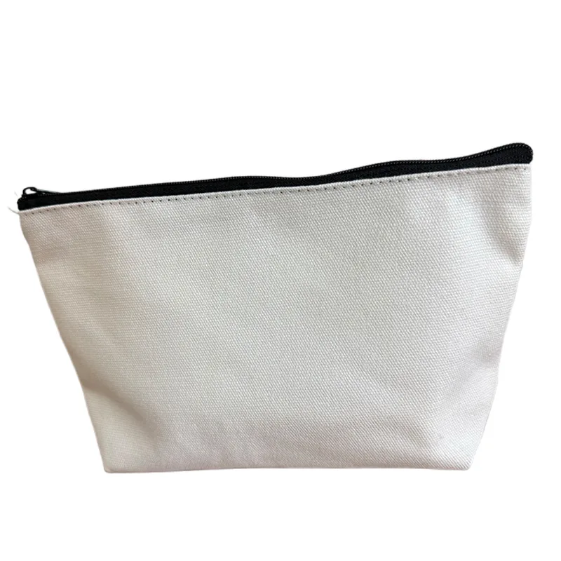 10pcs Makeup Bags DIY White Blank Canvas Large Capacity Cosmetic Bag Size 21*15*5cm