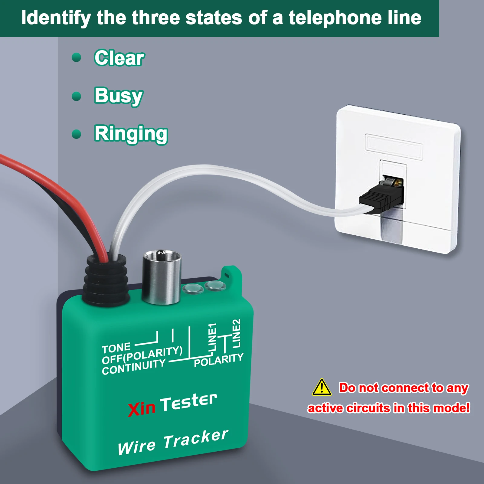 Xin Tester Tone Generator Probe Kit, Wire Toner Cable Tracer High Accuracy Network Cable Jack Testers Ethernet Circuit Trace