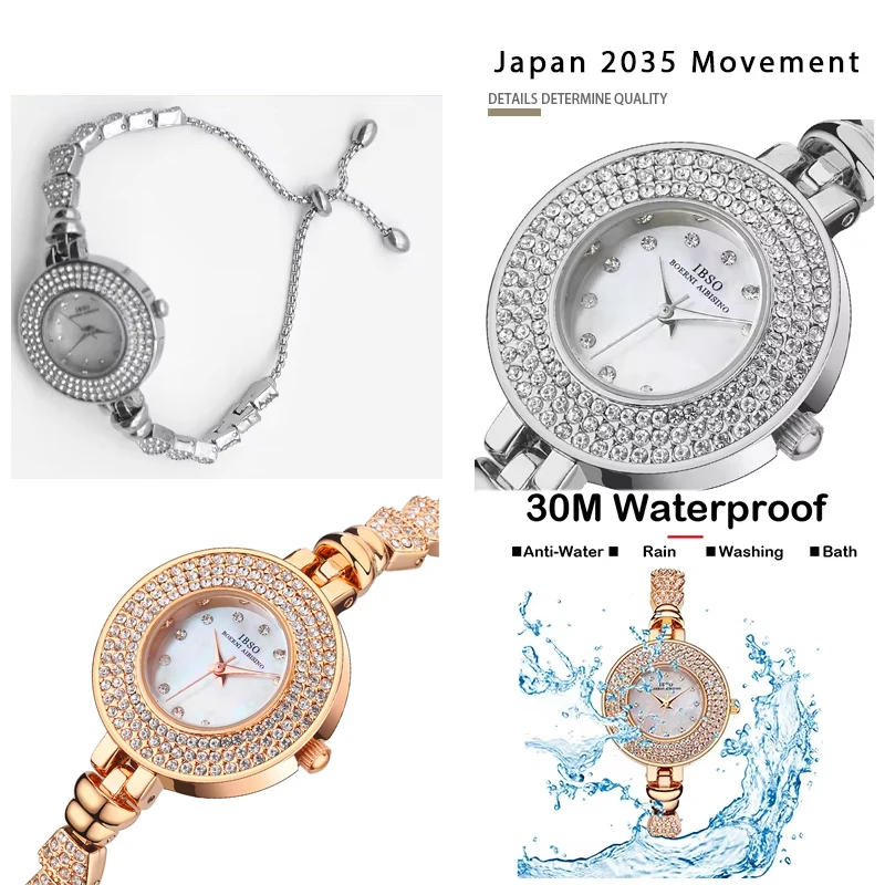 Luxury Women Bracelet Watch Steel Golden Waterproof Female Wrist Hand Clock Fashion 2024 Original Lady Diamond Wristwatch Silver