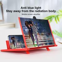 3D Phone Screen Magnifier 10/12-Inch Foldable Phone Screen Amplifier Stand Portable Mobile Phone Holder Eye Protection Screen