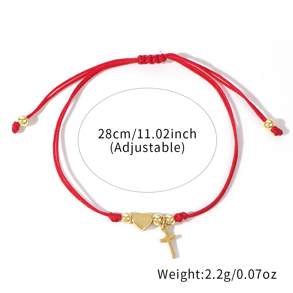 1pc/2pcs PINKY PROMISE Valentine's Day card 4mm copper beads copper heart bracelet two-piece set view 3