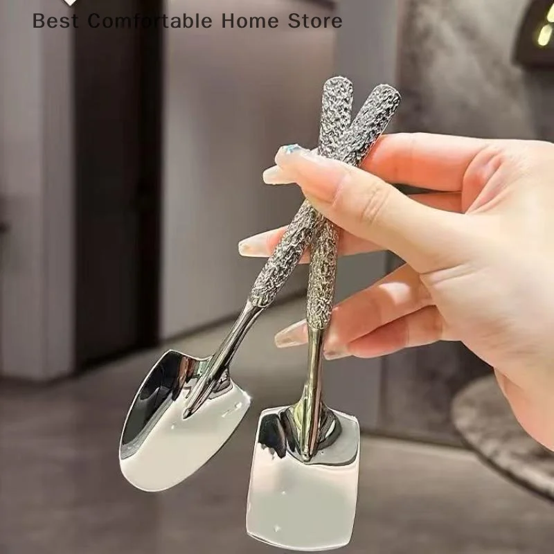 Stainless Steel Watermelon Spoon Ice Crack Shovel Spoon Coffee Spoon Dessert Spoon Cake Spoon Ice Cream Spoon Soup Spoon