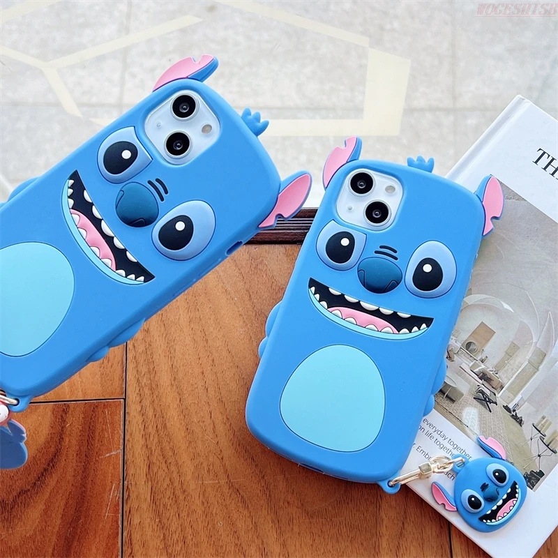 3D Stitch Cartoon Case For Vivo Y31 Y70 Y51 Y72 Y53S Y52 Y73 Y83 Y81 Y85 Y91C Y90 Y93 Z1 V9 With Pendant Soft Silicone Cover