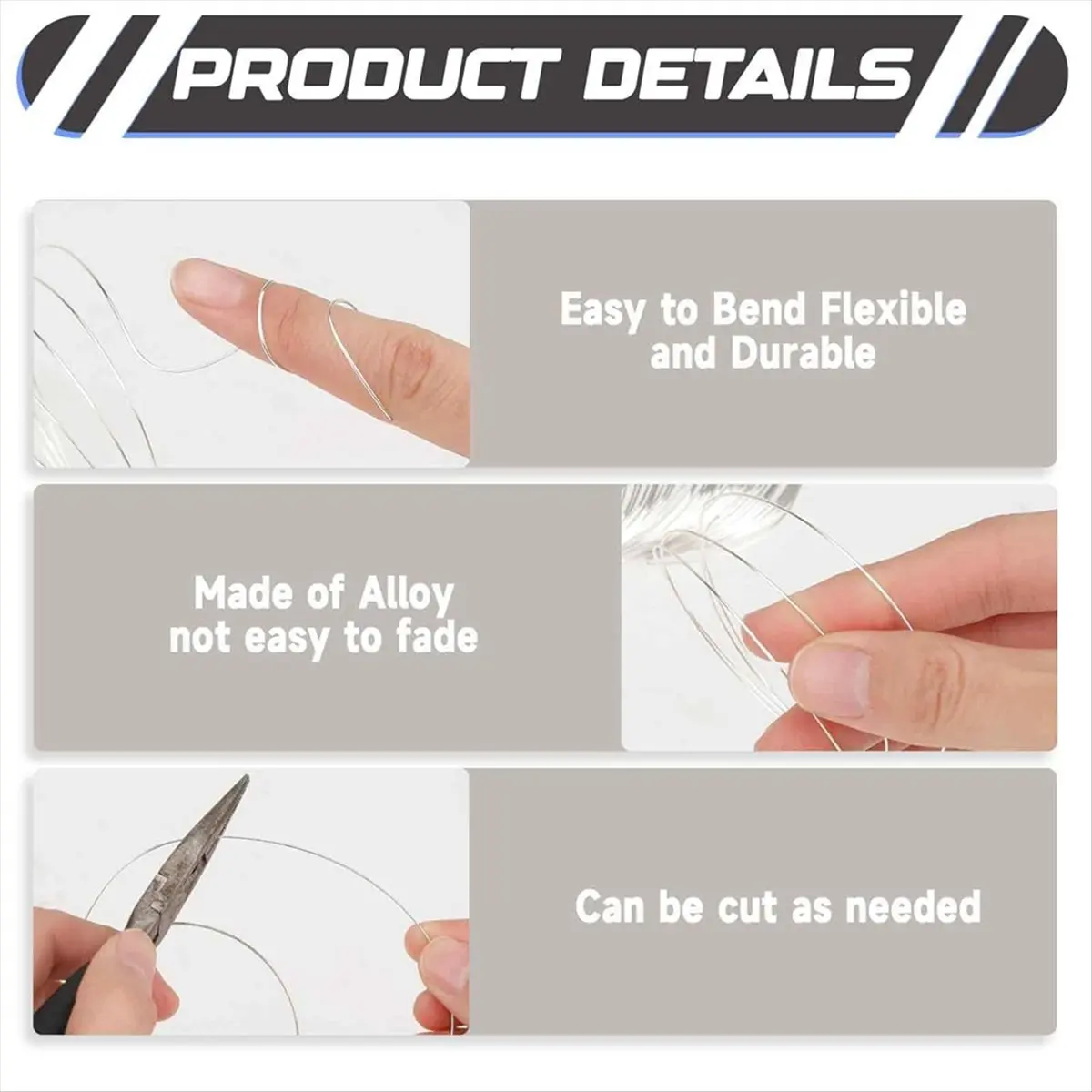 

Just- 300 Loop Bracelet Wire Jewelry Wire Memory Beading Wire Bracelet Wire for Beads Silver Jewelry Memory Beading Wire