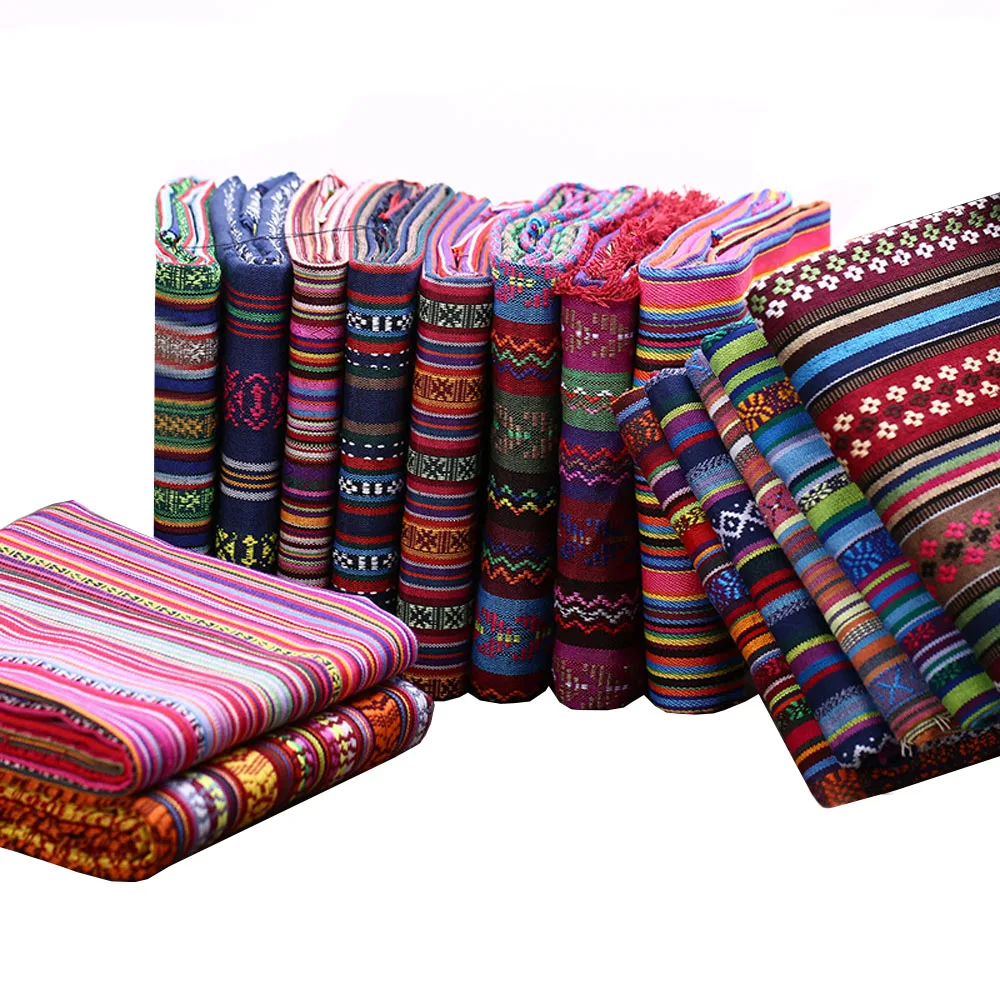 100x150cm Bohemian Ethnic Fabric Upholstery For Clothes Furniture Bag Table Cloth Decor Crafts Materials DIY Patchwork By Meter