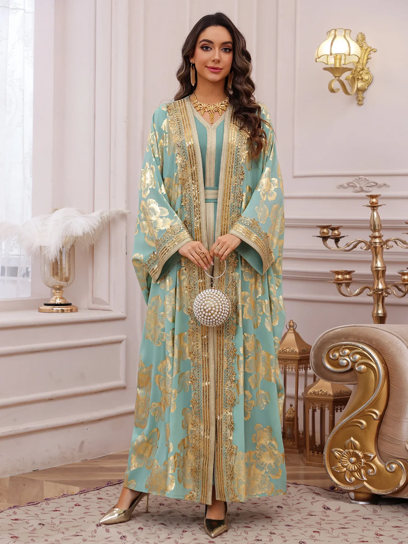 Eid femmes Robe musulmane Abaya broderie fête Jalabiya Ramadan robes longues Abayas robes Largos caftan arabe longue Robe 2025