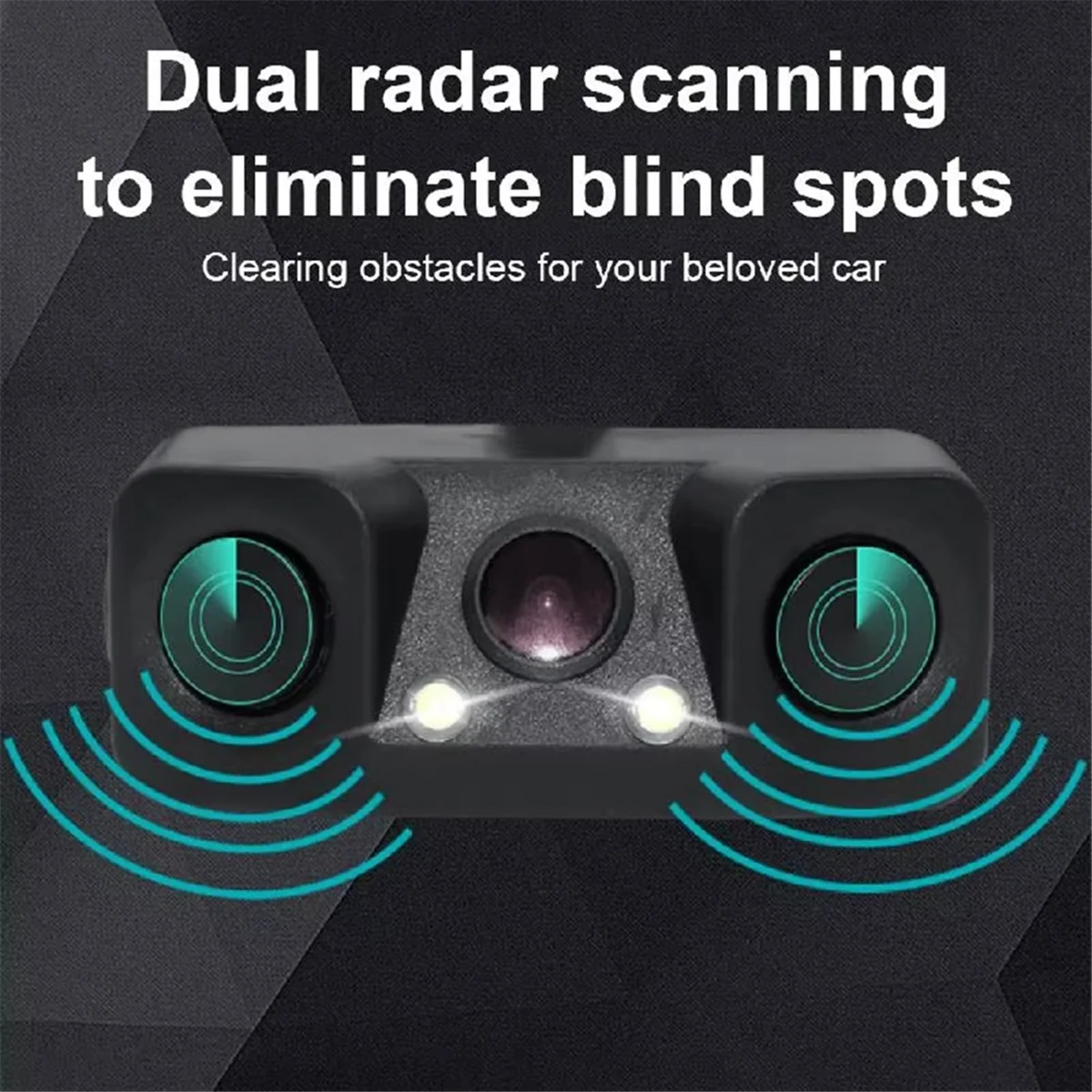 NEW 3 in 1 HD CCD Car Rear View Camera Parking Radar Detector Sensor LED Night Vision Waterproof Reverse Camera