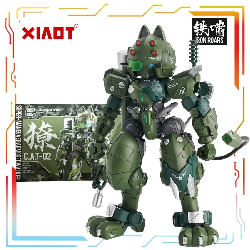 Spot Supply XIAOT Original IRON ROARS Series C.A.T-04 and C.A.T-02 Jungle Ver. Plastic Assembly Model Boy's Gift Collectibles