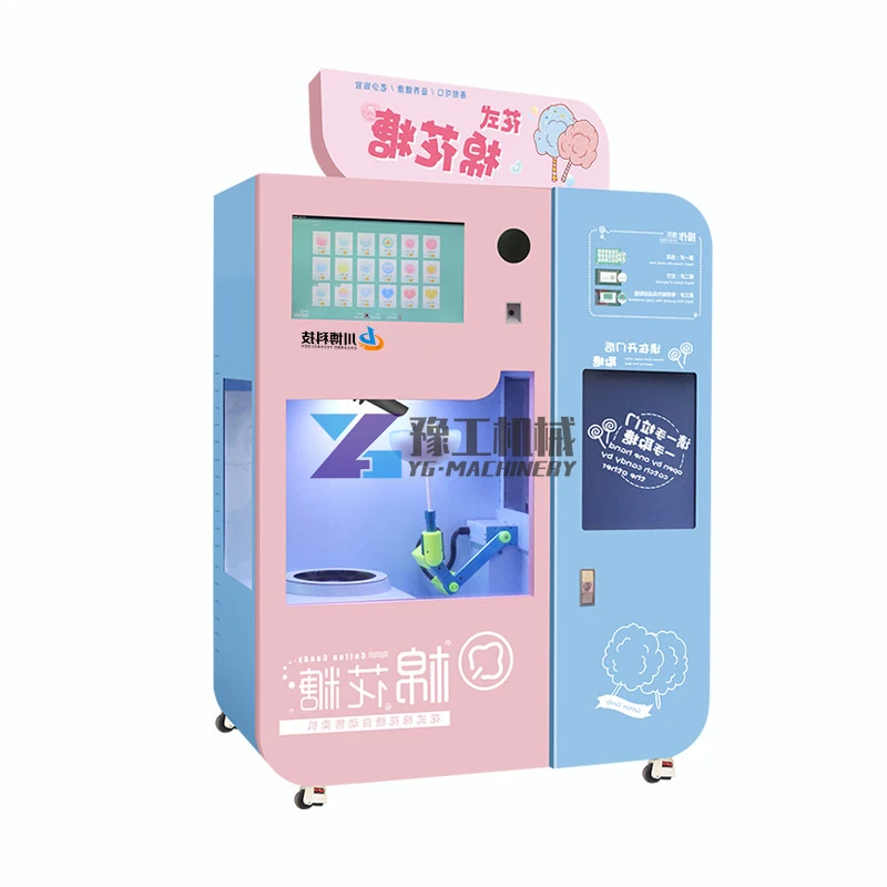 New Floss Flower Vending Automatic Machine Cotton Candy Make Big and Small Flower