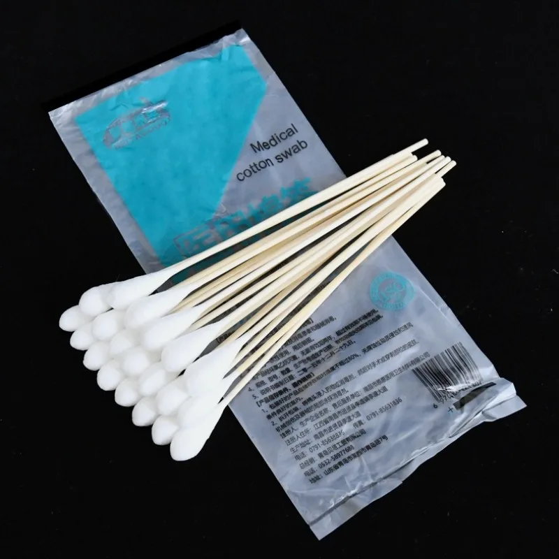 20Pcs/Lot Professional 20cm Long Large Head Cotton Swabs First Aid Disposable Giant Cotton Buds for Baby Care & Makeup Use
