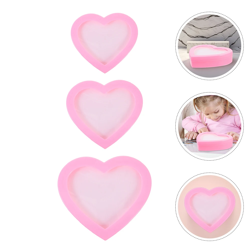 6 Pcs 's Ring Gift Box Heart Shape Rings Holder Jewelry Organizers and Storage Boxes Case Shaped Christmas Tray