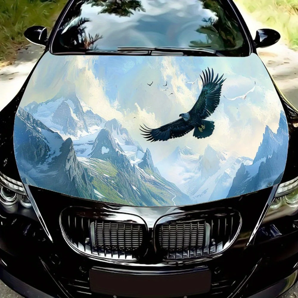 

Eagles Soar From The Mountains, обертка на капот автомобиля, цветная виниловая наклейка, графический капот для грузовика, автоаксессуары, украшение, наклейка, подарок