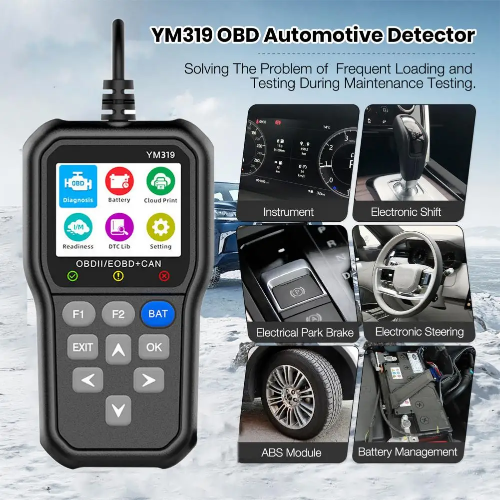 

OBD2 Scanner Reader Car Diagnostic Tool No Battery Required Auto-Connect Data Reset Diagnostic Tool Car Code Reader 자동차 진단 도구