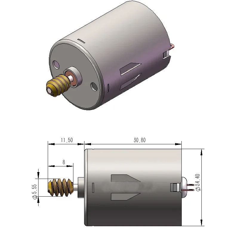 RF-370 DC 6V 12V 24V High Speed Motor with Worm