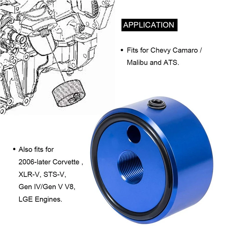 7219 Oil Pressure Adapter For GM 4.8L 5.3L 5.7L 6.0L 96-06, EN-47971 Oil Pressure Adapter For Generation 4&5 V8 Engines