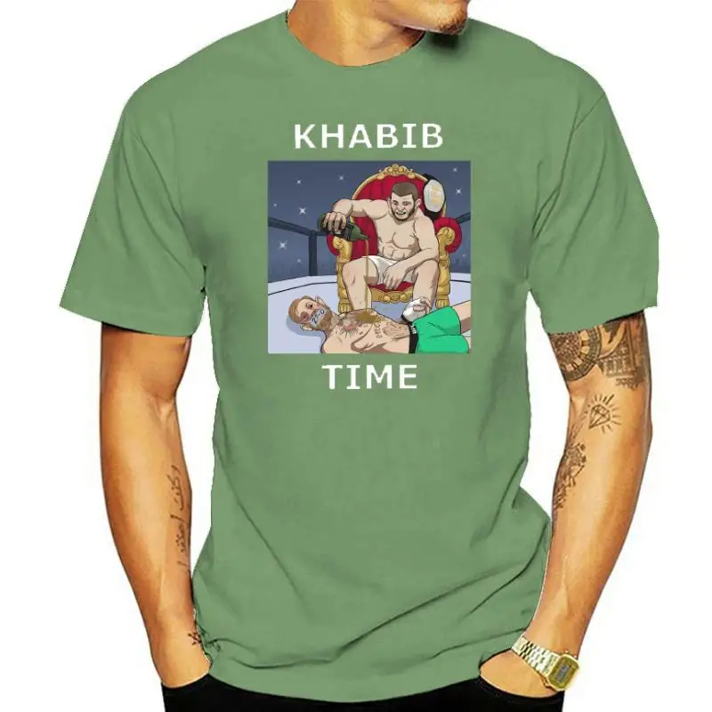 New Khabib Nurmagomedov Humiliates Conor Mcgregor Men's T Shirt 229 Humor Cotton Short Sleeve Tees Crew Neck T-Shirts Classic To