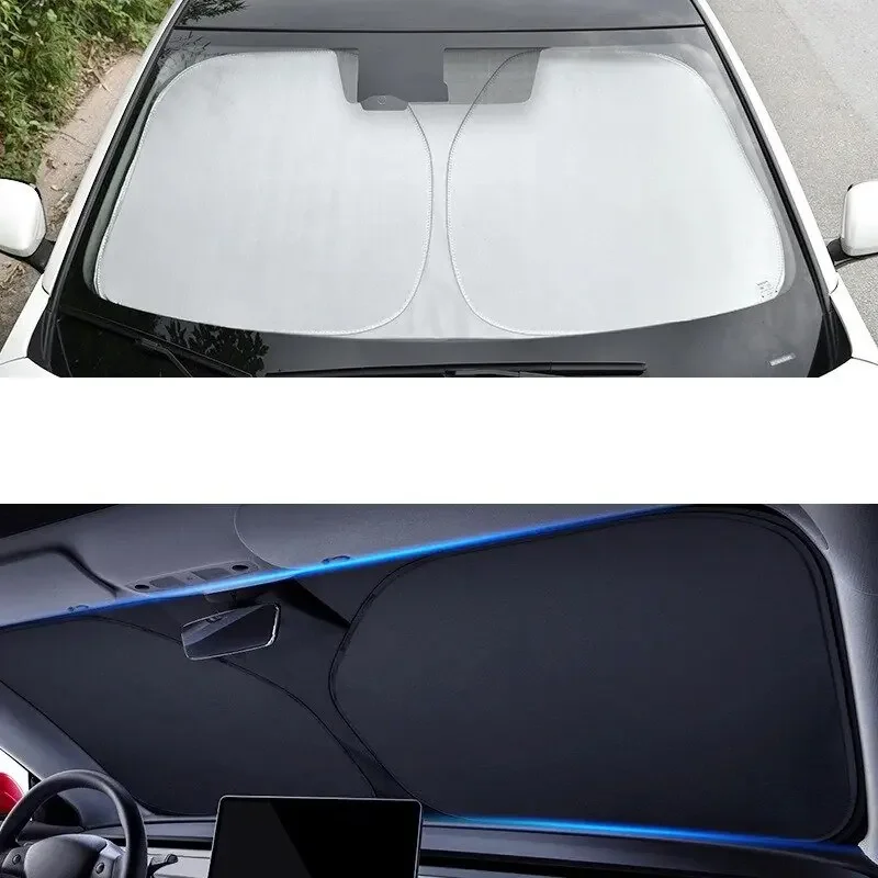 

Car Windshield Sun Shade Covers for Front Window Sunscreen UV Protector Parasol for Car Summer High Shading Silver Sunshade