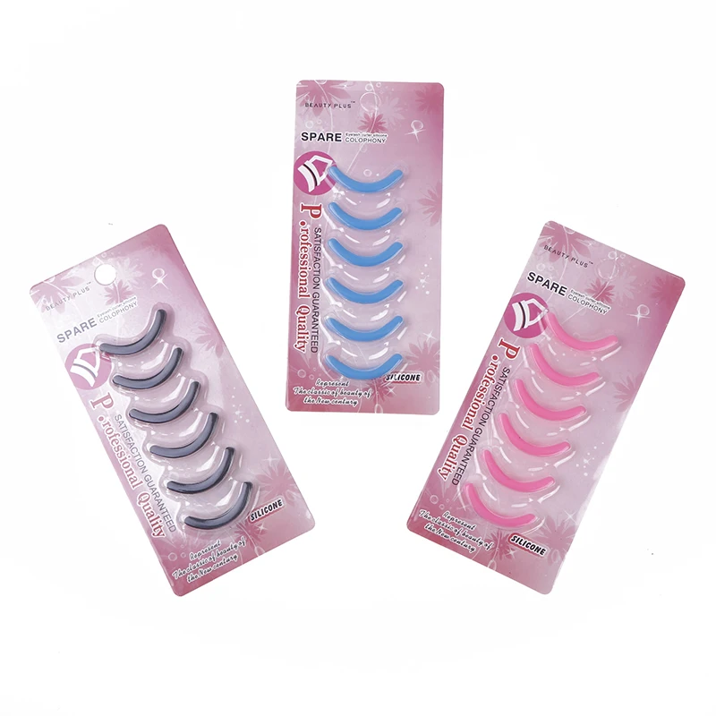 6Pcs Women's Fashion Refill Eyelash Curler Rubber Elastic Replacement Pad Silicone Gel Clip Pads Eye Makeup Tools