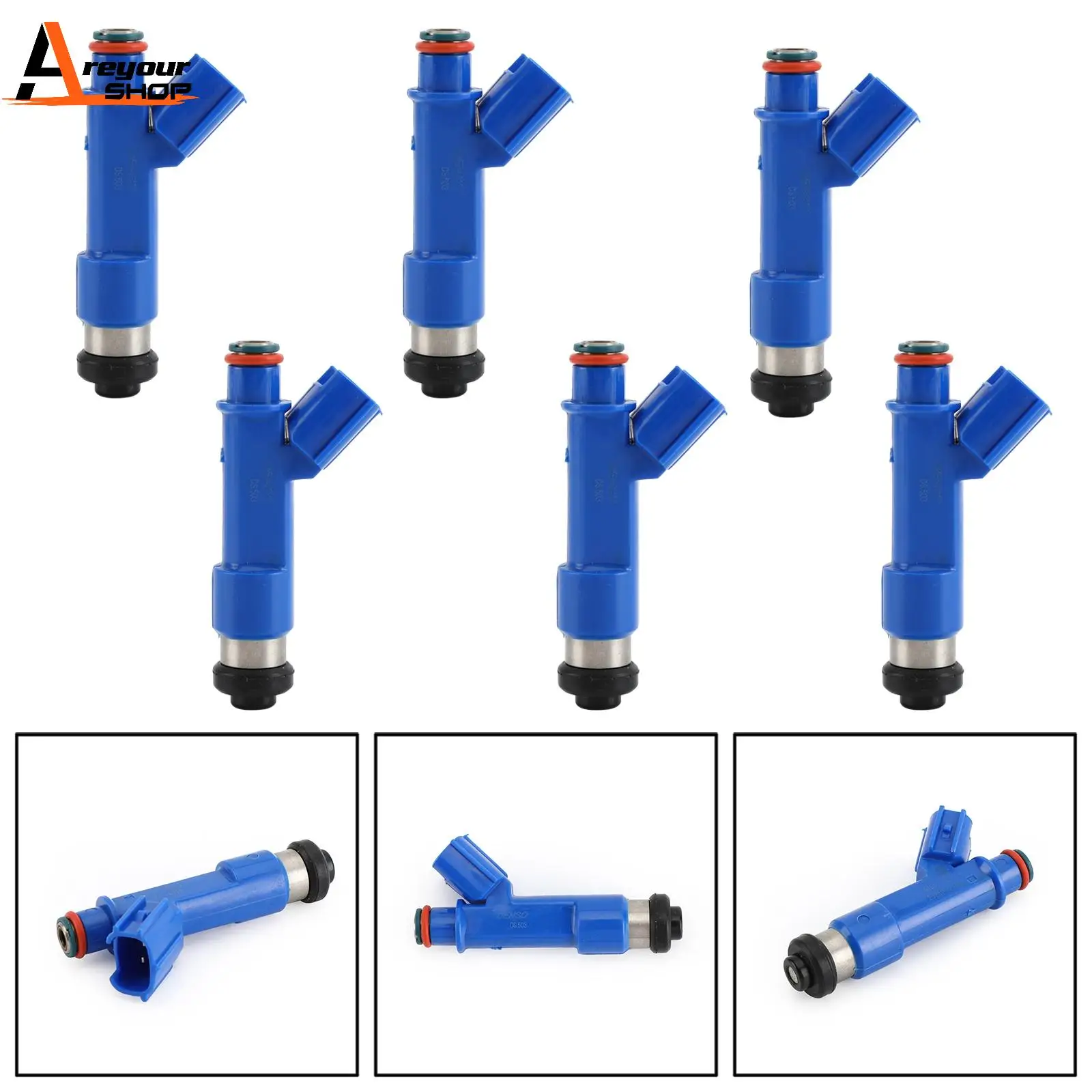 Areyourshop 6PCS Fuel Injectors fit For Corolla Matrix 1.8L I4 For Pontiac Vibe 2005-2007 23250-22080 23209-22080 Car Parts