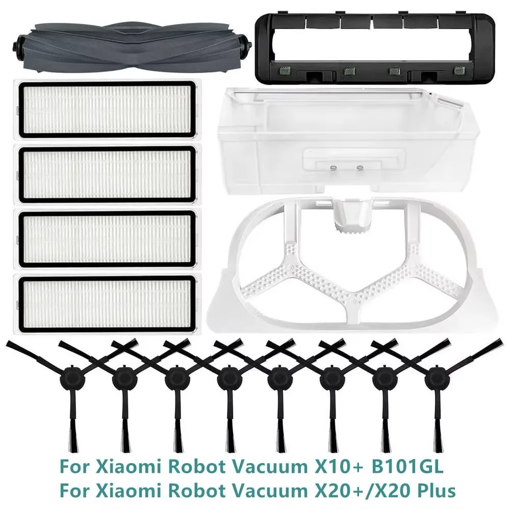 For Xiaomi Robot Vacuum X10+ B101GL Main Brush Cover Dust Box Mop Cleaning Station Tray For Xiaomi Robot Vacuum X20+/X20 Plus