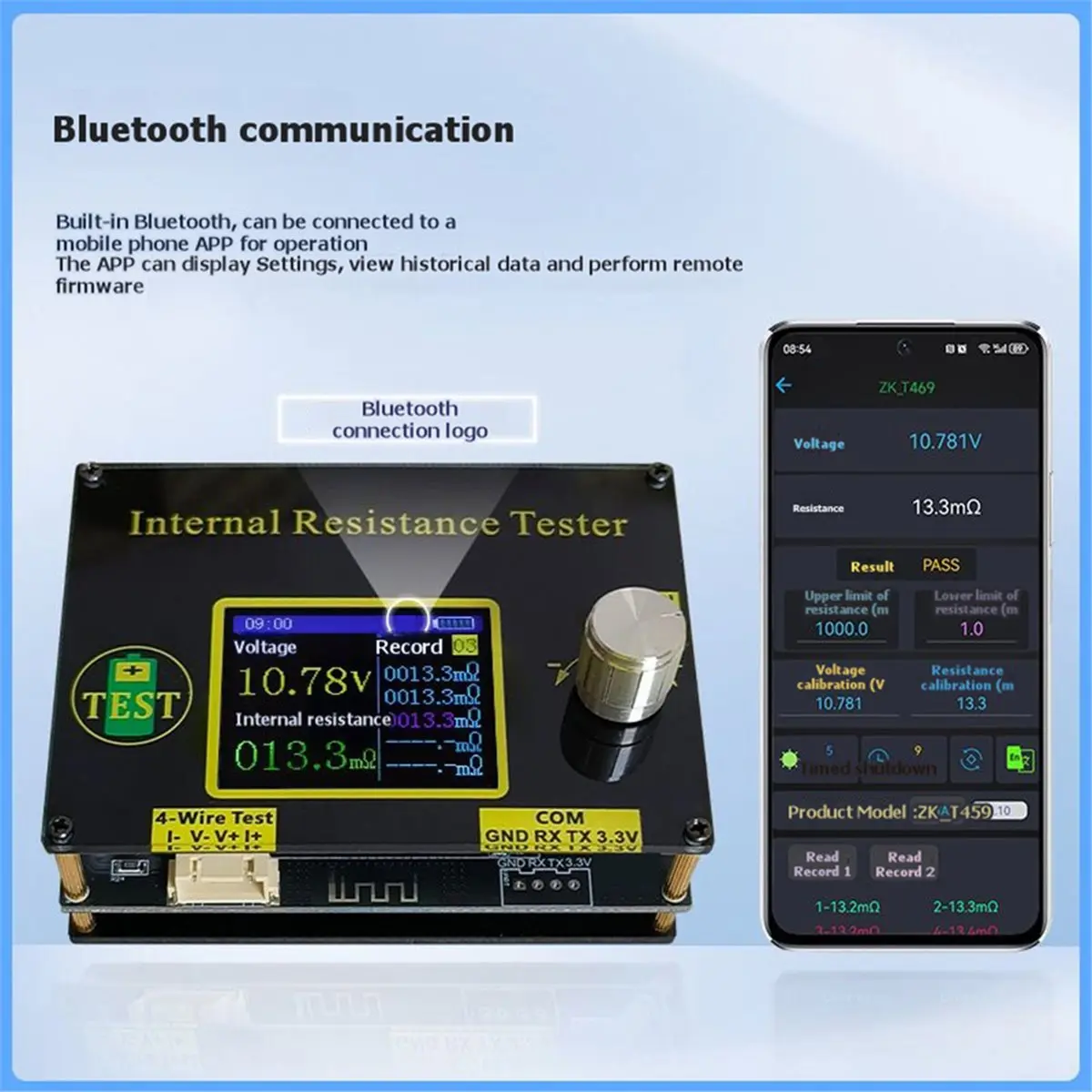 618 Mega Sale T469 High-Precision Battery Voltage and Internal Resistance Tester Remote APP Control AC 4-Wire Method Bluetooth