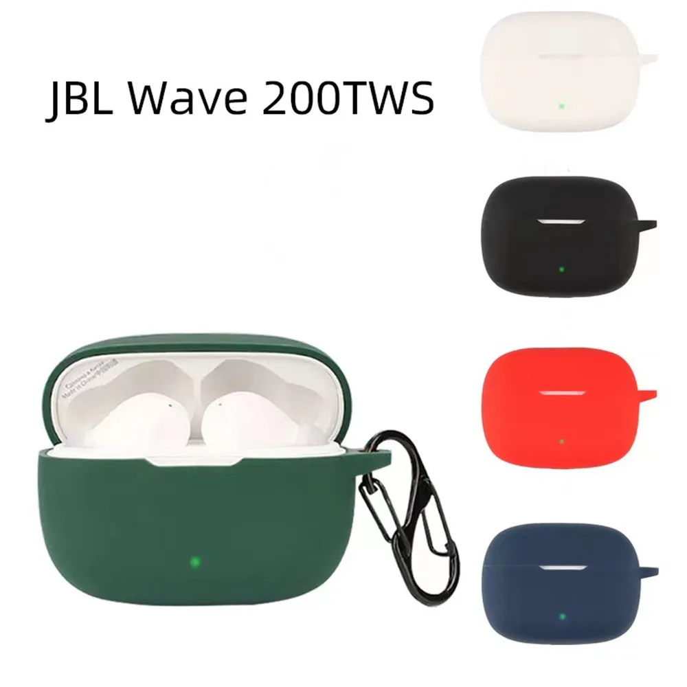 For JBL Wave 200TWS Case Solid Color Earphone Cover fundas for jbl 200 shell soft Shockproof Silicone hearphone Accessories