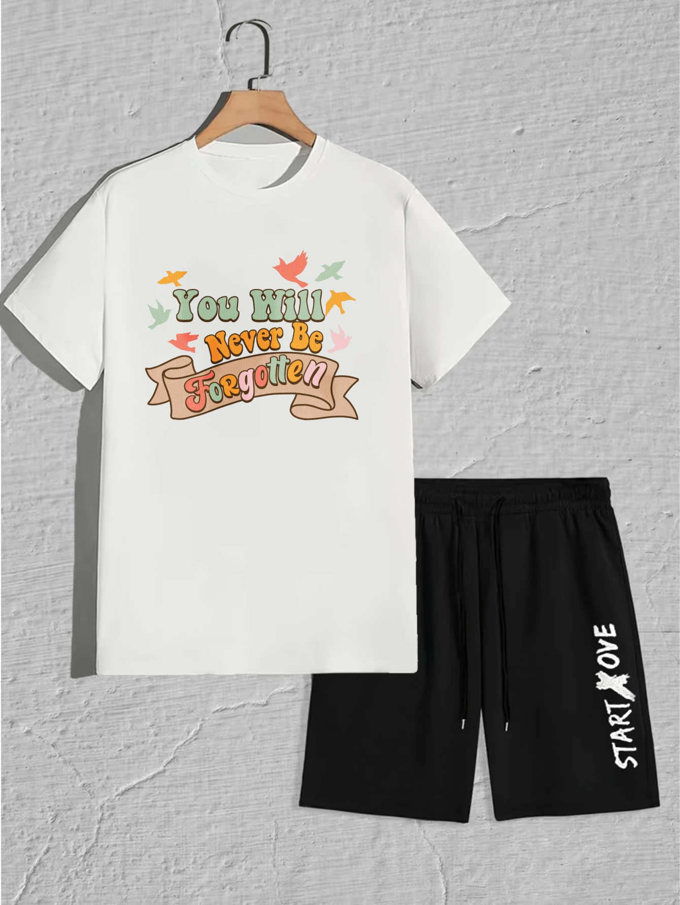 men's set 2025 summer men's clothing football Suit for man new men's sets men's set Breathable men's suits Graphic Printed