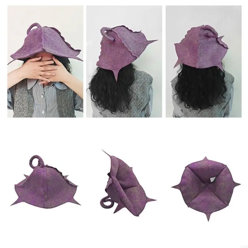 Women Witch Hat Wizard Hat Cosplay Party Headwear Halloween Costume Photo Hat F3MD