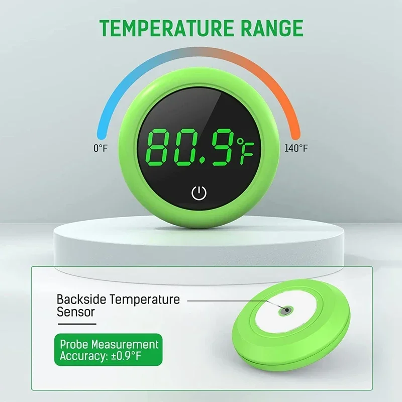 Aquarium Self-Adhesive Thermometer LCD Digital Fish Tank Mini Thermometers Large Screen Monitor Terrarium Temperature Meter0-60℃