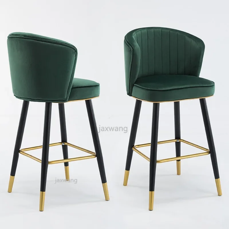 

Island Table Luxury Bar Chair Light Postmodern Minimalist Hotel Front Desk High Chair Back Bar Stool Chair Sillas Decoration