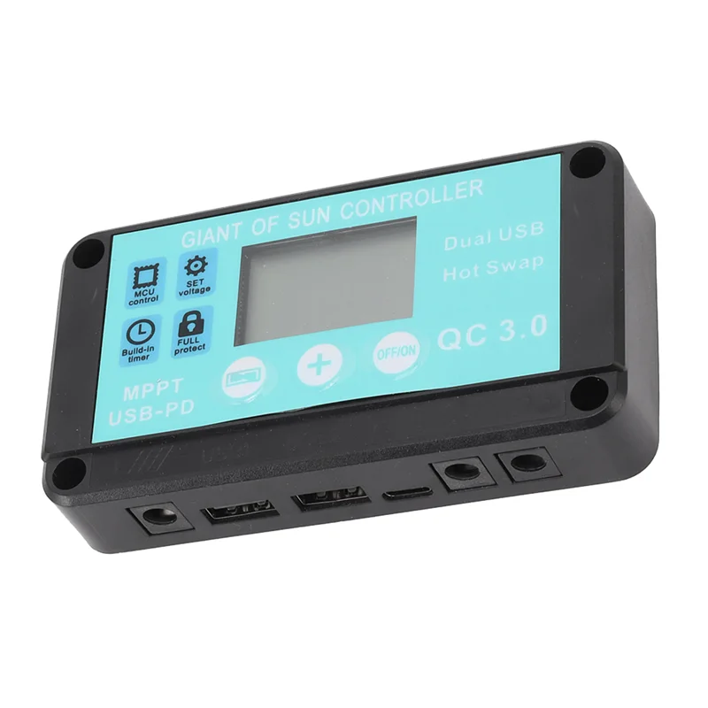 

MPPT Solar Charge Controller Multiple Protection Solar Solar QC3.0 Controller with LCD Screen(10A)