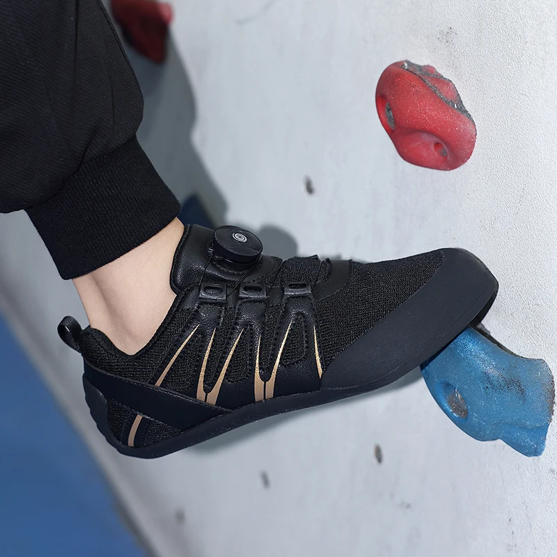 2025 New Children Rock-Climbing Shoes Quick Lacing Boys and Girls Climbing Training Shoes Breathable Indoor Climbing Sneakers