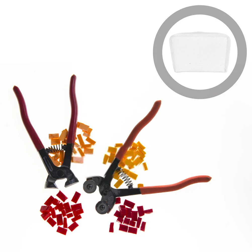 

12Pcs Glass Pliers Tips Replacement for Stained Glass Cutting Tools PVC Covered Jaws Precision Work Safety Design Kit