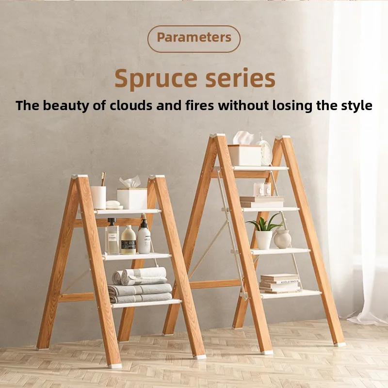 Folding Ladder,Household Ladder, Multifunctional Flower Rack, Ladder Stool, Storage Rack, Thickened Aluminum Alloy Zigzag Ladder