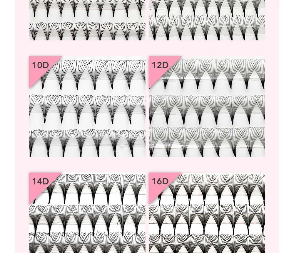 DIYDAY 320Fans vorgefertigte Volumenfächer 5D 6D 8D 10D Wimpernverlängerung dünne spitze Basis Promade russische Volumenfächer falsche Nerzwimpern – Detail 9