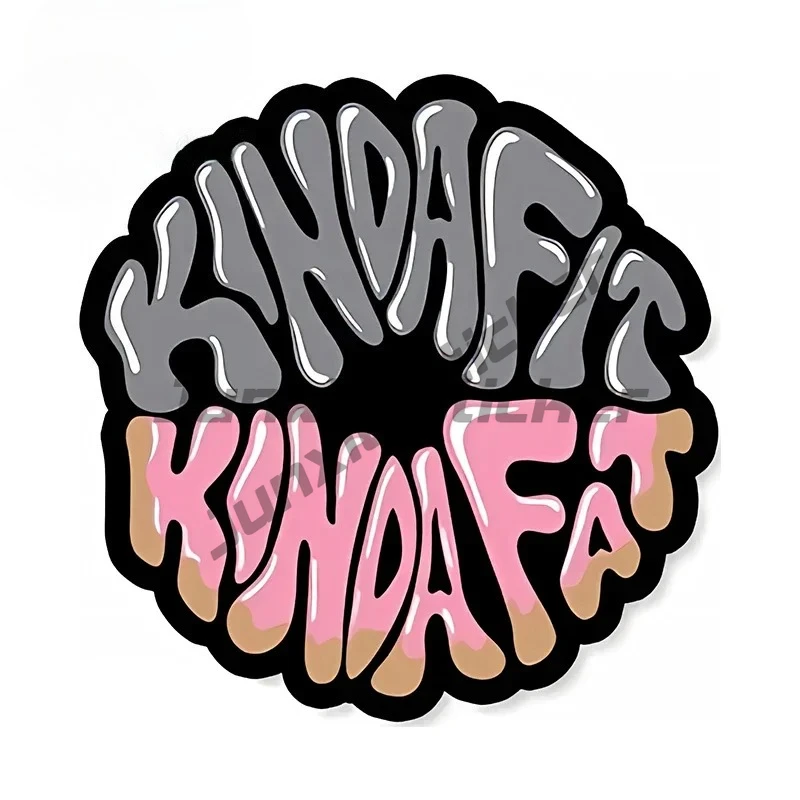 

For Fit Fat Donuts Car Stickers Simple Sunscreen Decals Creative Scratch-Proof Trunk Cartoon Decor