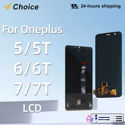 CHOICE AMOLED For OnePlus 7 7T LCD Display For 1+ 5 5T 6 6T Touch Screen For 7 7T 7 Pro 8T 9R LCD HD1901 Display Replace Parts